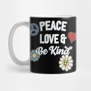 Peace Love And Kindness Hippie Retro Mug